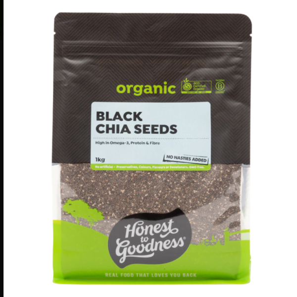 Organic Black Chia Seeds 1KG