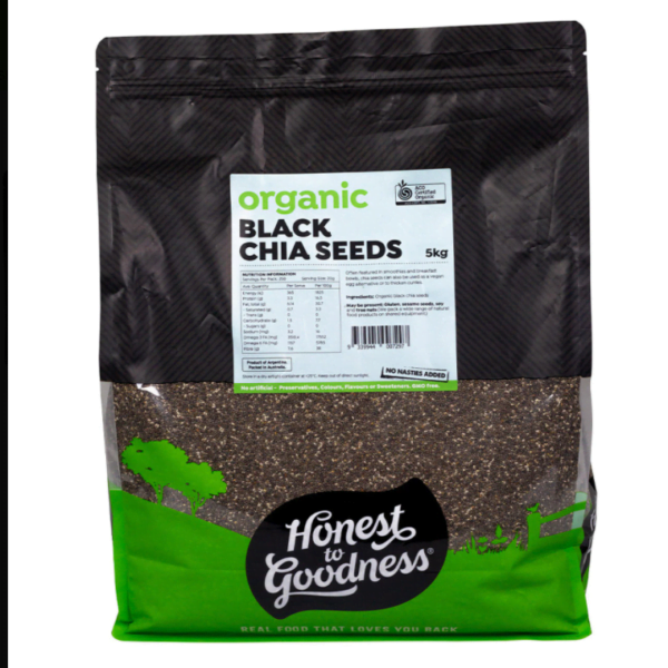 Organic Black Chia Seeds 5KG