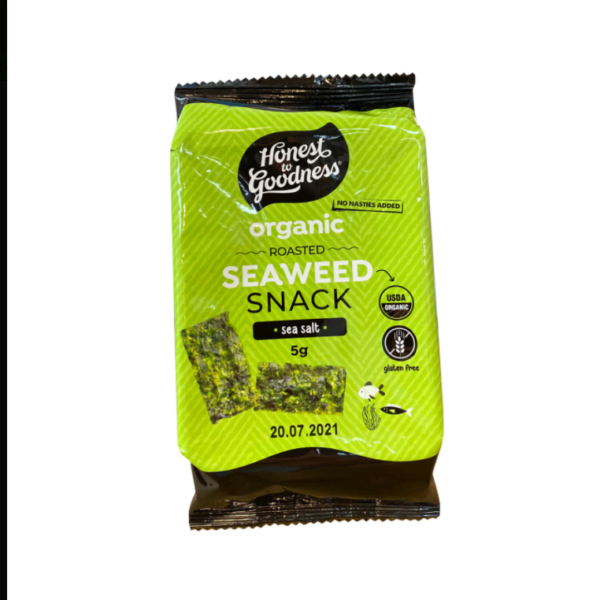 Organic Roasted Seaweed Snack - Sea Salt 5g