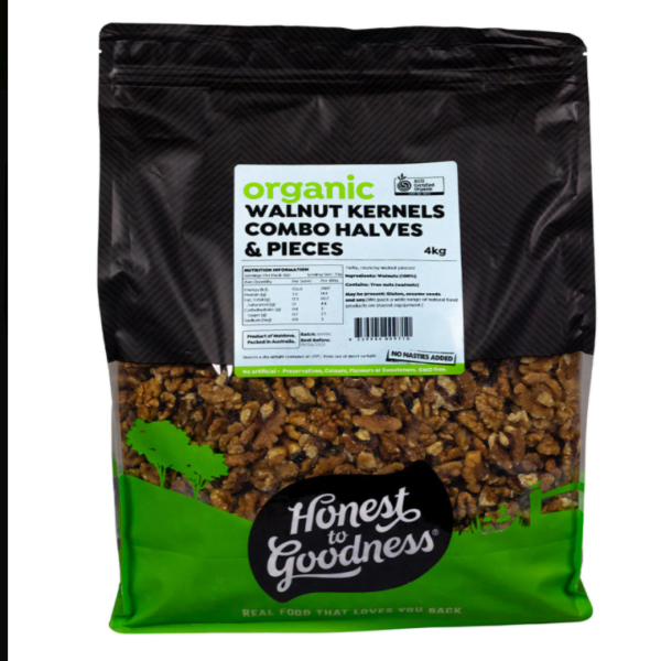 Organic Walnut Halves & Pieces 4KG