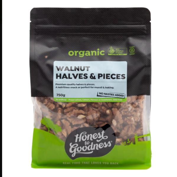 Organic Walnut Halves & Pieces 750g